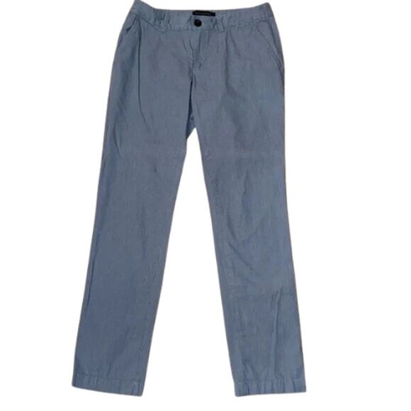 Banana Republic Girlfriend Fit Rolled Cuff Striped Chinos Size 6 - Picture 2 of 4